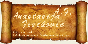 Anastasija Fišeković vizit kartica
